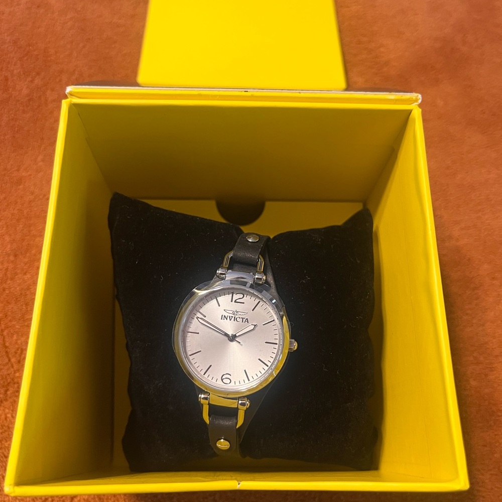 Invicta Silver Dial with Black Strap Watch - Picture 6 of 8